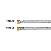 Manguera para gas, aluminio, 3/8' flare, 60 cm, FOSET BASIC