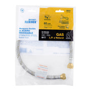 Manguera para gas, acero inox, 3/8' flare, 60 cm, FOSET