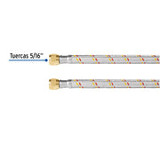 Manguera para gas, aluminio, 5/16' flare, 100cm, FOSET BASIC