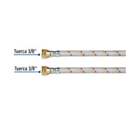 Manguera para gas, aluminio, 3/8' flare, 100 cm, FOSET BASIC
