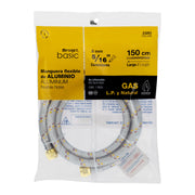 Manguera para gas, aluminio, 5/16' flare, 150cm, FOSET BASIC