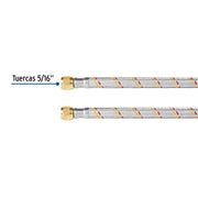 Manguera para gas, aluminio, 5/16' flare, 150cm, FOSET BASIC
