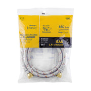 Manguera para gas, aluminio, 3/8' flare, 150 cm, FOSET BASIC