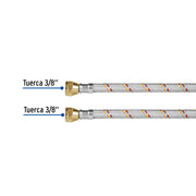 Manguera para gas, aluminio, 3/8' flare, 150 cm, FOSET BASIC
