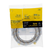 Manguera para gas, aluminio, 5/16' flare, 250cm, FOSET BASIC