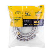 Manguera para gas, aluminio, 3/8' flare, 500 cm, FOSET BASIC