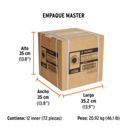 Flexómetro contra impactos 5 m cinta 19 mm grad. métrica