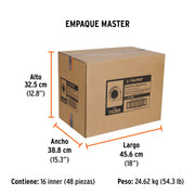 Flexómetro contra impactos 8 m cinta 25 mm grad. métrica
