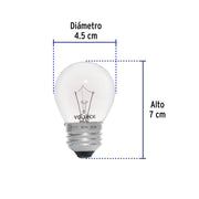 Foco incandescente 25W para horno/refrigerador, transparente