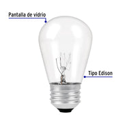 Lámpara incandescente S14 11 W luz cálida, VOLTECK
