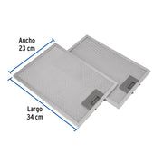 Juego de 2 filtros de aluminio para campana CAME-50