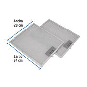 Juego de 2 filtros de aluminio para campana CAME-60