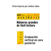 Flexómetro industrial contra impactos 5.5 m cinta 25 mm