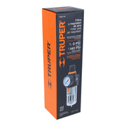 Filtro y regulador, presión de aire, cuerda 1/4' NPT, TRUPER
