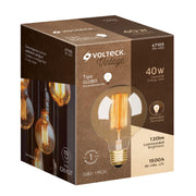 Lámpara incandescente vintage 40 W tipo globo, VOLTECK