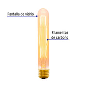 Lámpara incandescente vintage 40 W tipo probeta, VOLTECK