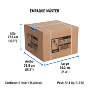 Manguera lavabo/fregadero, acero inox, 1/2' x 3/8', 40 cm