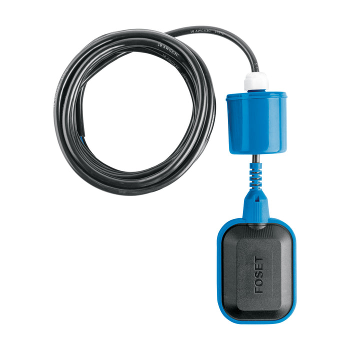 Flotador eléctrico con cable de 6 m, 10 A, FOSET