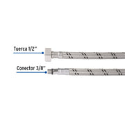 Manguera para monomando, acero inox, 1/2' x 3/8' UNF, 55cm