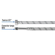 Manguera para monomando, acero inox, 1/2'x M10, 55 cm