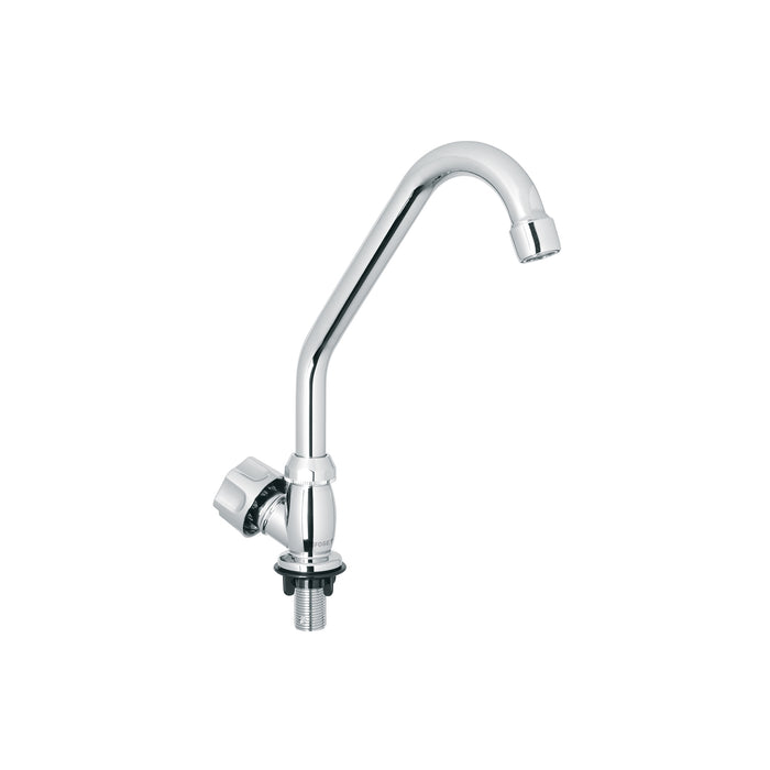 Llave individual fregadero,ABS,cuello corto,hexagonal, BASIC