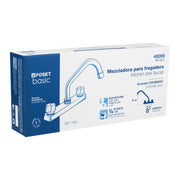 Mezcladora 8' fregadero, ABS, cuello corto, hexagonal, BASIC