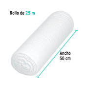Rollo de 25 m de franela blanca de algodón, KLINTEK