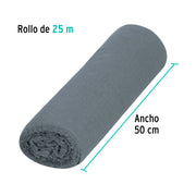 Rollo de 25 m de franela gris de algodón, KLINTEK