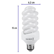 Lámpara espiral T4 24 W luz neutra en blíster, VOLTECK