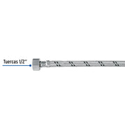 Manguera 'T' lavabo/fregadero,acero inox,1/2'x1/2'x1/2',55cm
