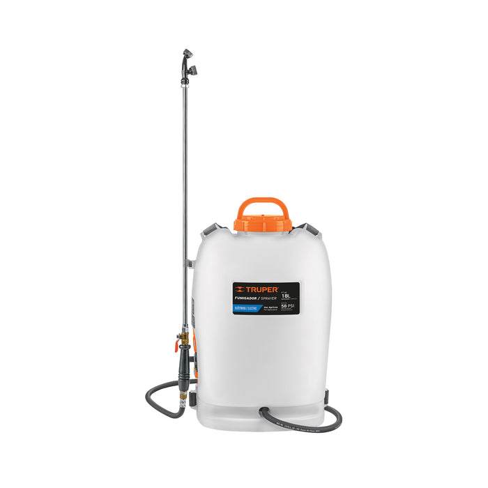 Fumigador de mochila 18L, con batería ion litio 12 V, TRUPER