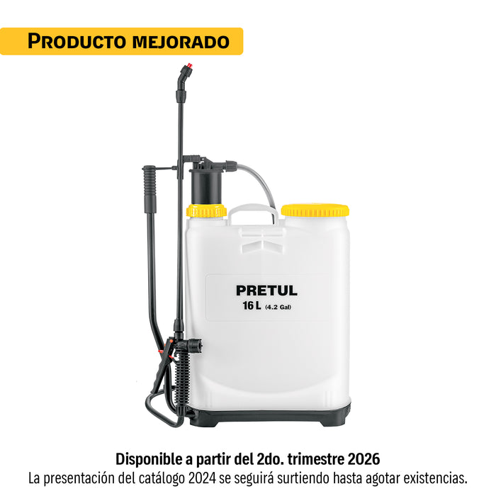 Fumigador de 16 L manual de mochila, PRETUL