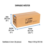 Manguera p/WC, acero inox, 1/2'x7/8', 35 cm