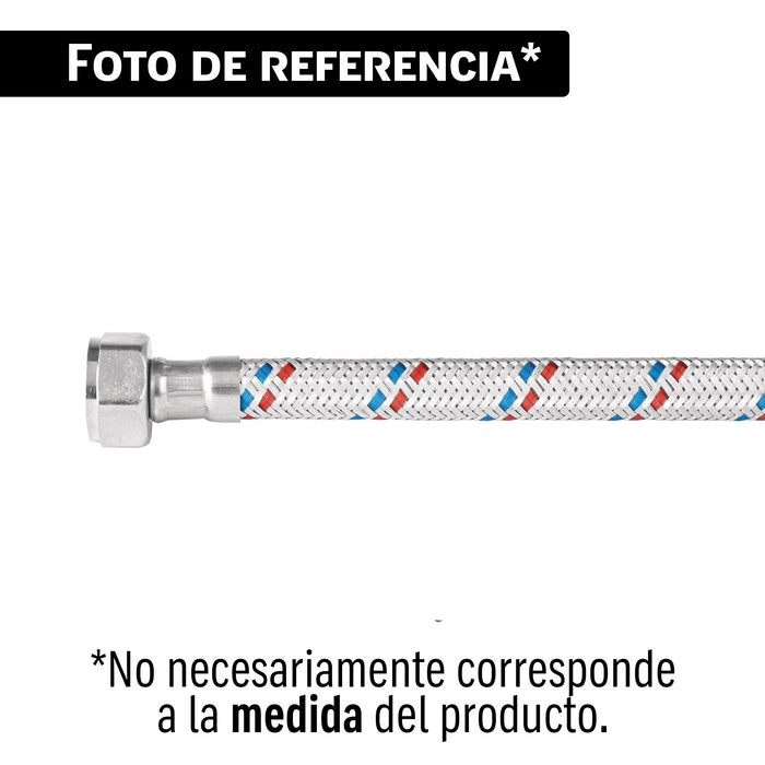 Manguera para WC de aluminio, 7/8 x 7/8', 50 cm, BASIC