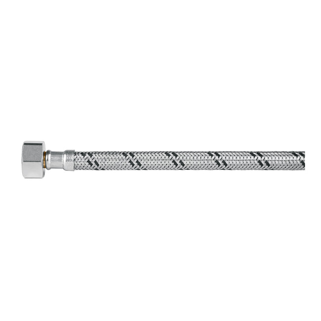 Manguera p/WC, acero inox, 1/2'x7/8', 35 cm, plástico/latón