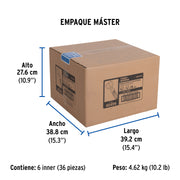 Manguera p/WC, acero inox, 3/8'x7/8', 35cm, plástico/latón