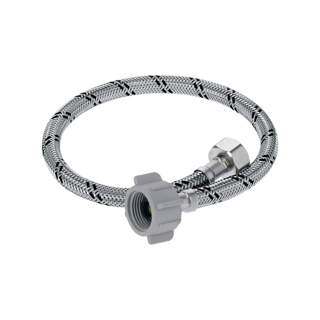 Manguera p/WC, acero inox, 1/2'x7/8', 50 cm, plástico/latón