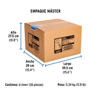 Manguera p/WC, acero inox, 3/8'x7/8', 50cm, plástico/latón