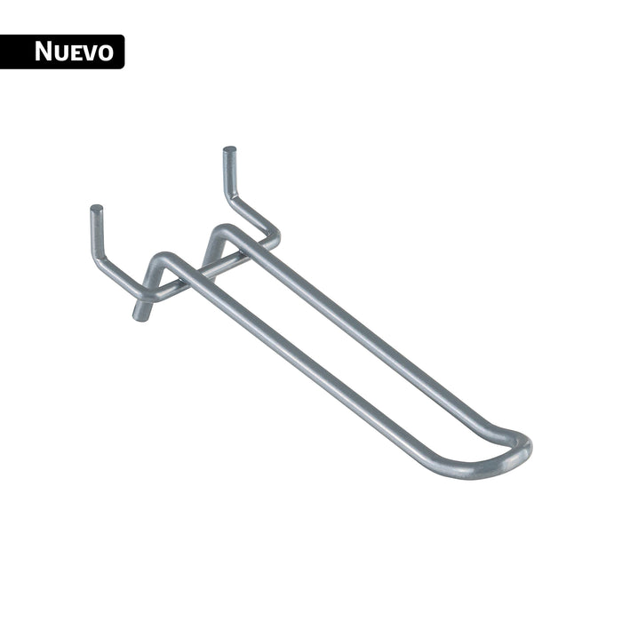 Gancho doble de 4' para perfocel y panel ranurado, TRUPER