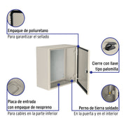 Gabinete metálico, 400 x 400 mm, VOLTECK