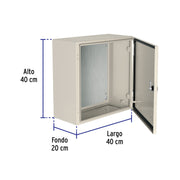 Gabinete metálico, 400 x 400 mm, VOLTECK