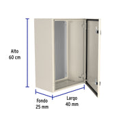 Gabinete metálico, 600 x 400 mm, VOLTECK