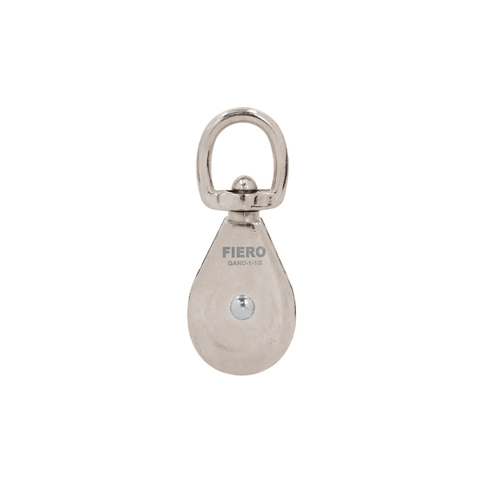 Garrucha para noria giratoria 1-1/2'sencilla niquelada,FIERO