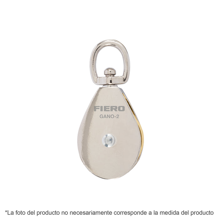Garrucha para noria giratoria 1' sencilla niquelada, FIERO