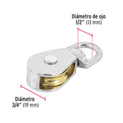 Garrucha metálica para noria de 3/4', FIERO