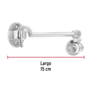 Gancho cromado para puerta, HERMEX