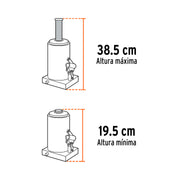Gato hidráulico de botella de 4 Ton, TRUPER