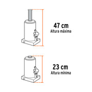 Gato hidráulico de botella de 8 Ton, TRUPER