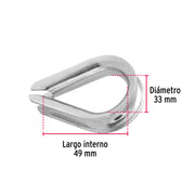 Bolsa con 5 guardacabos para cable de acero de 1/2', FIERO