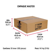 Bolsa con 10 guardacabos para cable de acero de 1/4', FIERO